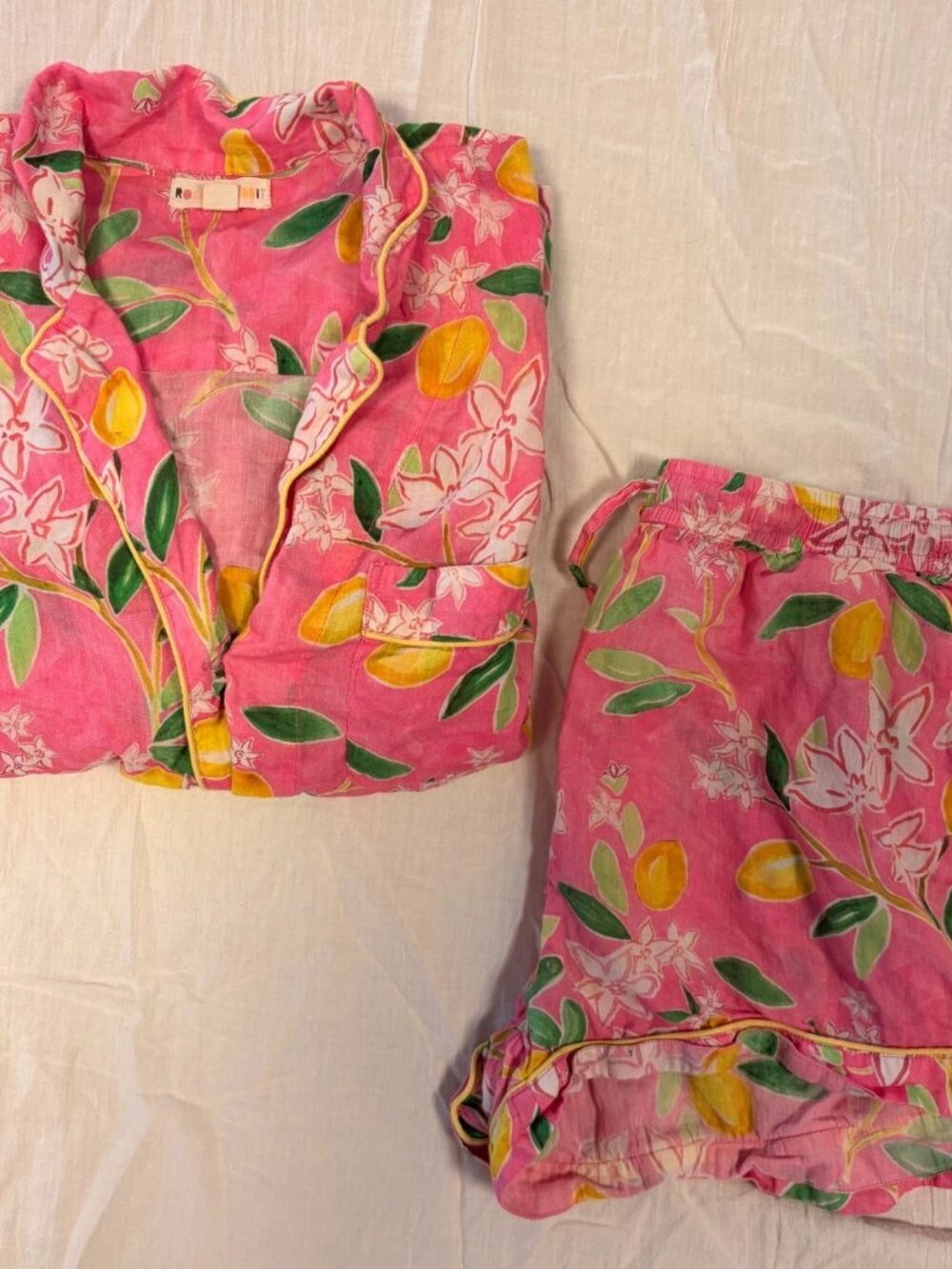 Roller Rabbit Lemon Print Pajamas